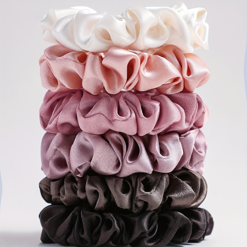 Scrunchie Satin Set - Набор из 6 атласных резинок для