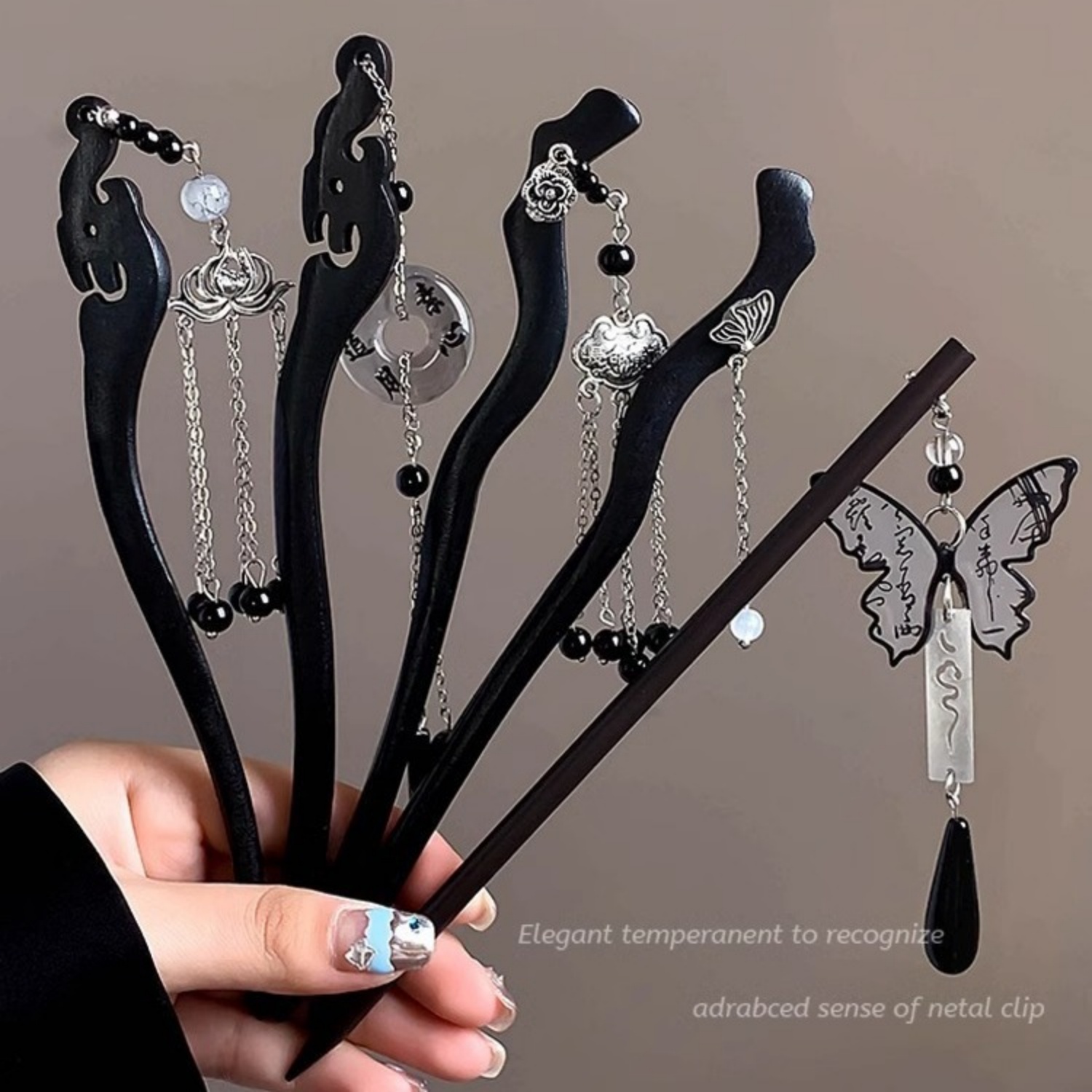 Hair Fork Stick - Легкая роскошная деревянная заколка с кисточкой