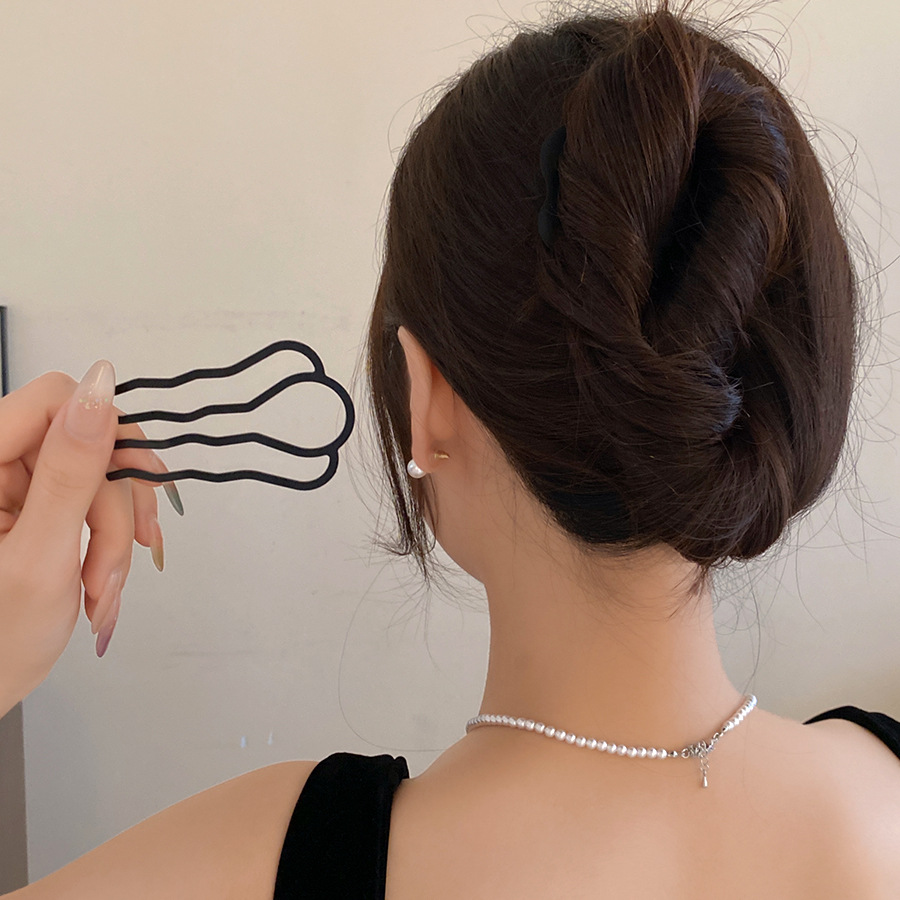 Hair Fork Stick - Металлическая U-образная вилка для волос, расчески,