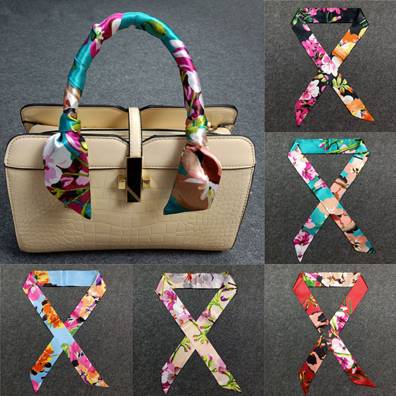 Silk Scarf Square - 47 цветов бренд бандана маленькая шелковая