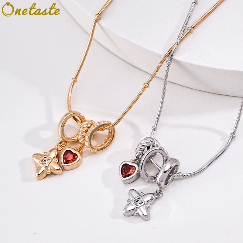Charm Necklace Dainty - Кулон-подвеска из серебра 925 пробы с