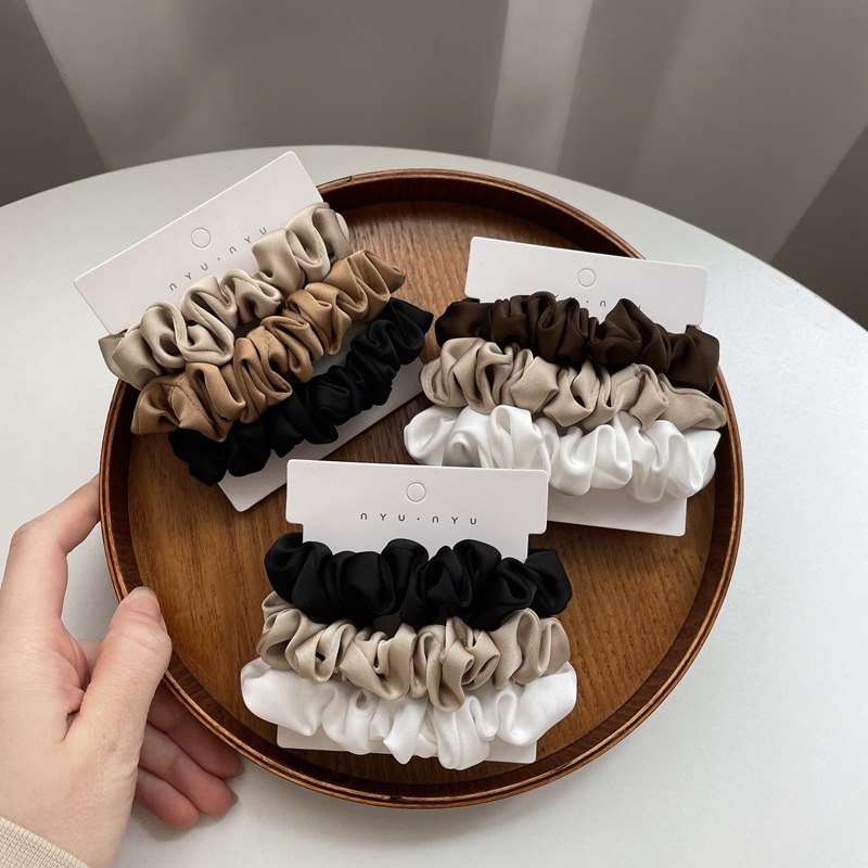 Scrunchie Satin Set - 3/4/6 шт./компл., атласные резинки для волос,