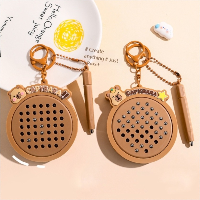 Women Accessories Drawing - Магнитный стальной шарик с рисунком Капибала,