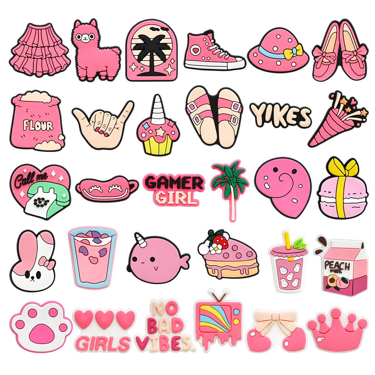 Women'S Accessories For Crocs - Cute Pink Shoe Charms Decoration for