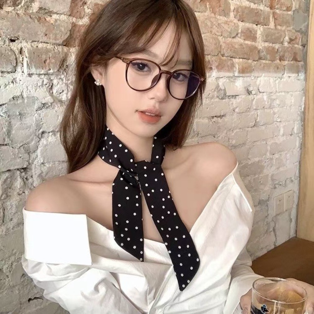 Women'S Korean Accessories - Модный шелковый шарф в горошек с