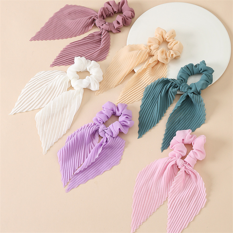 Scrunchie Satin Set - Набор из 6 плиссированных резинок для