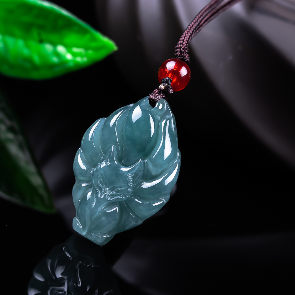 Women Accessories Jewelry - Натуральный бирманский нефритовый кулон-лиса, винтажные аксессуары,