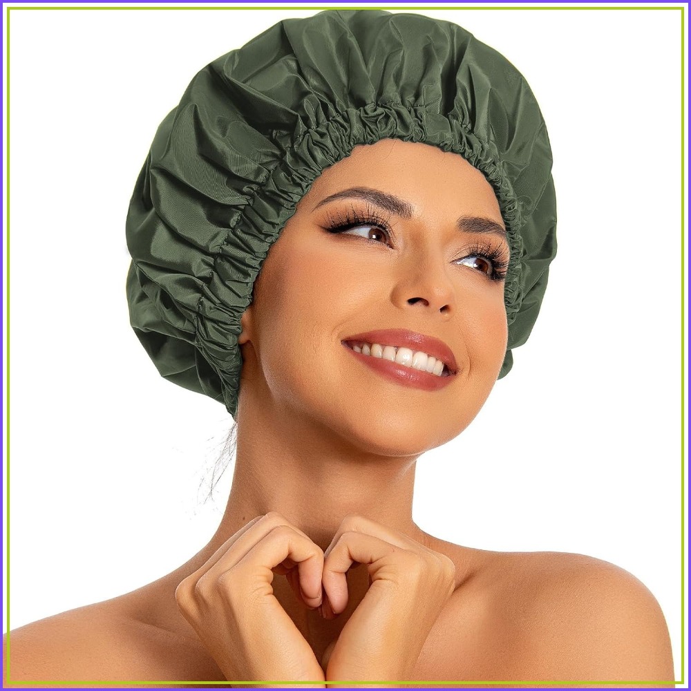 Women Accessories Images - Многоразовая водонепроницаемая шапочка для душа для