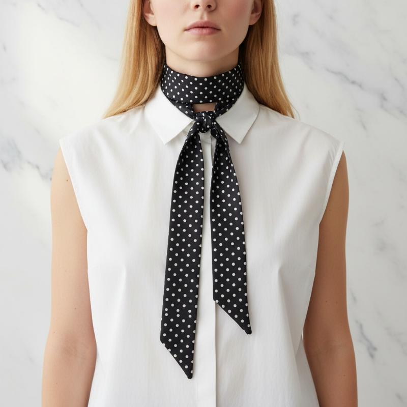 Women'S Korean Accessories - Модный шелковый шарф в горошек, универсальный