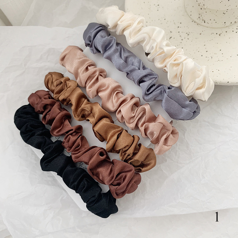 Scrunchie Satin Set - 1 комплект, атласные шелковые однотонные резинки