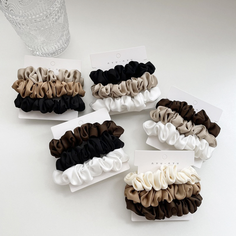 Scrunchie Satin Set - 3 шт./компл. атласные резинки для волос,