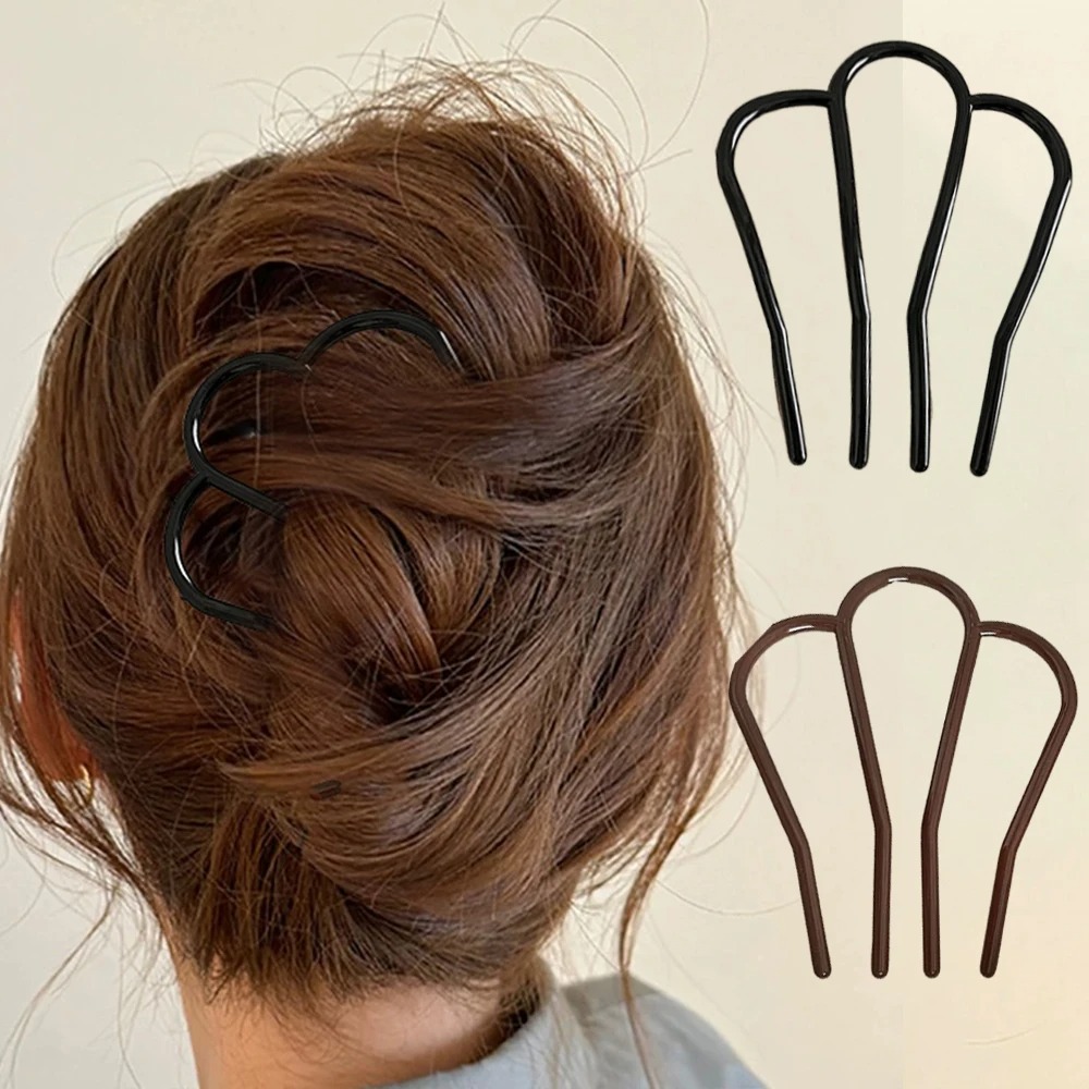 Hair Fork Stick - Элегантные мягкие акриловые U-образные заколки для