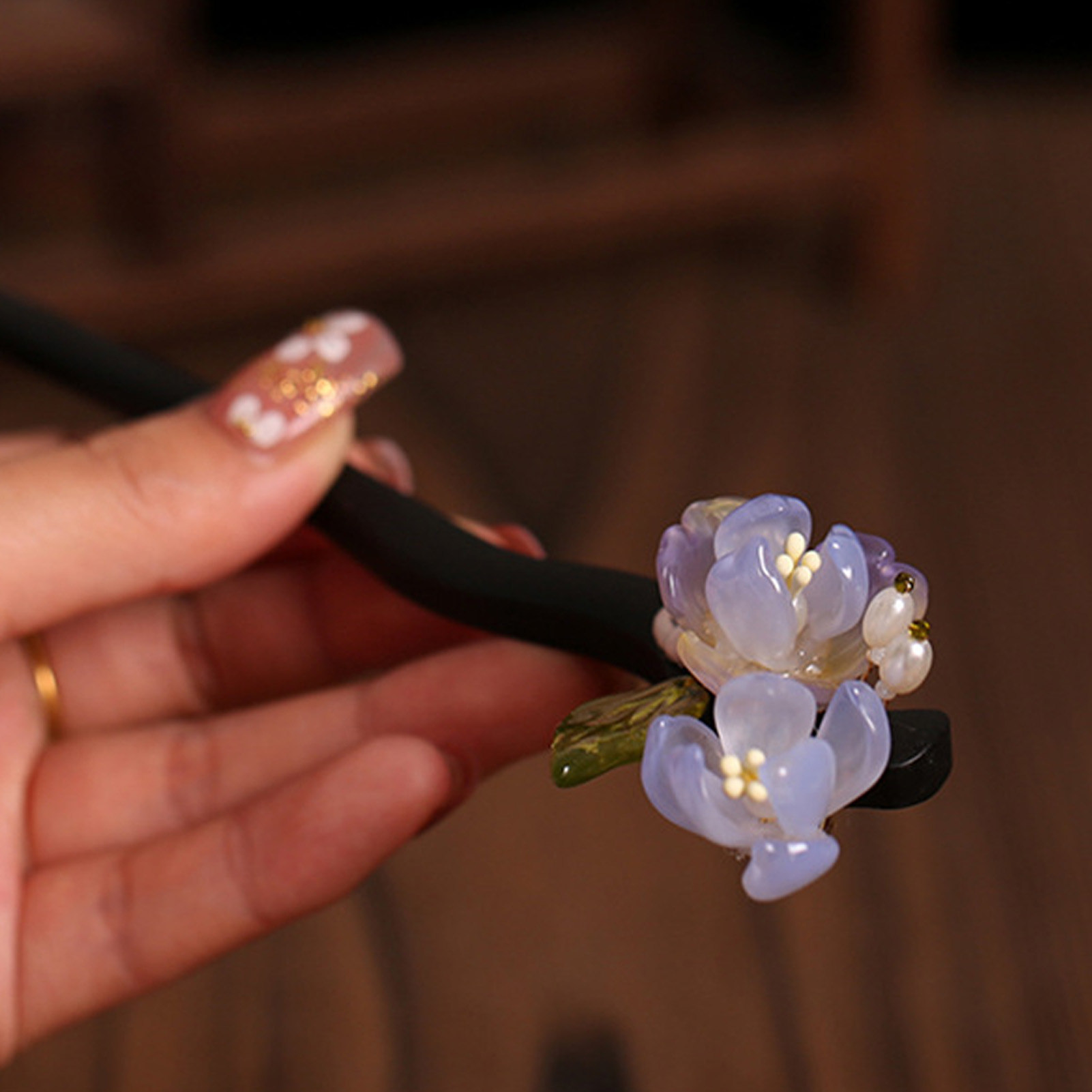 Women Accessories Shop - Винтажная деревянная заколка для волос с