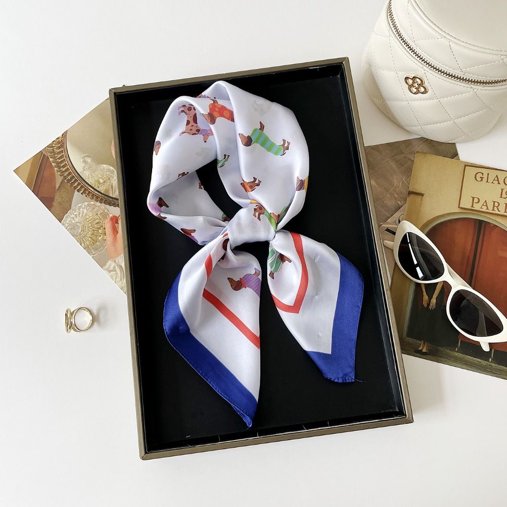 Шарф с принтом таксы, геометри – обзор и цена Women'S Korean Accessories