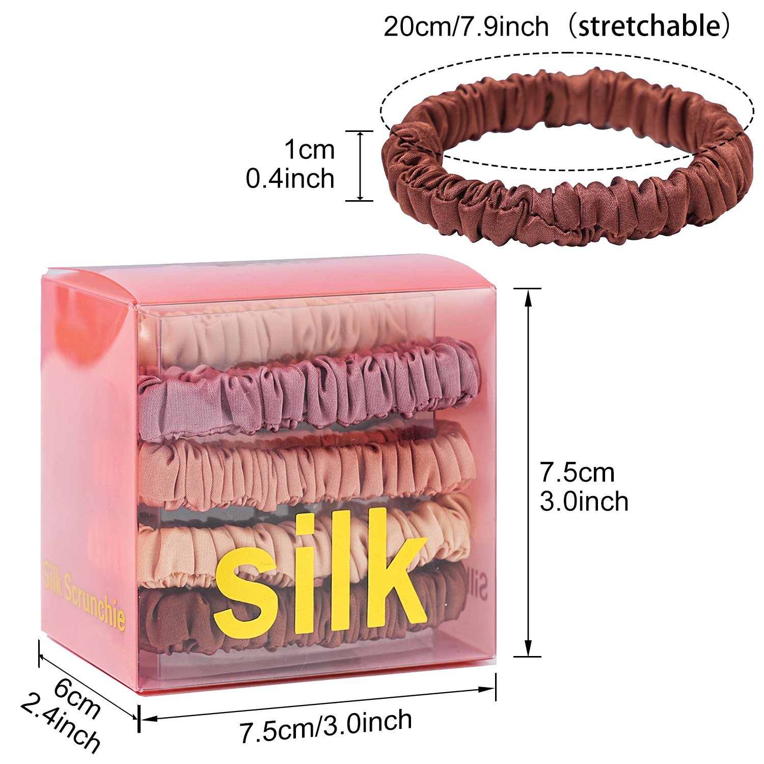 8 шт./компл., резинки для воло – обзор и цена Scrunchie Satin Set