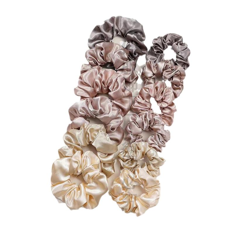 12 шт. мягких простых однотонн – обзор и цена Scrunchie Satin Set