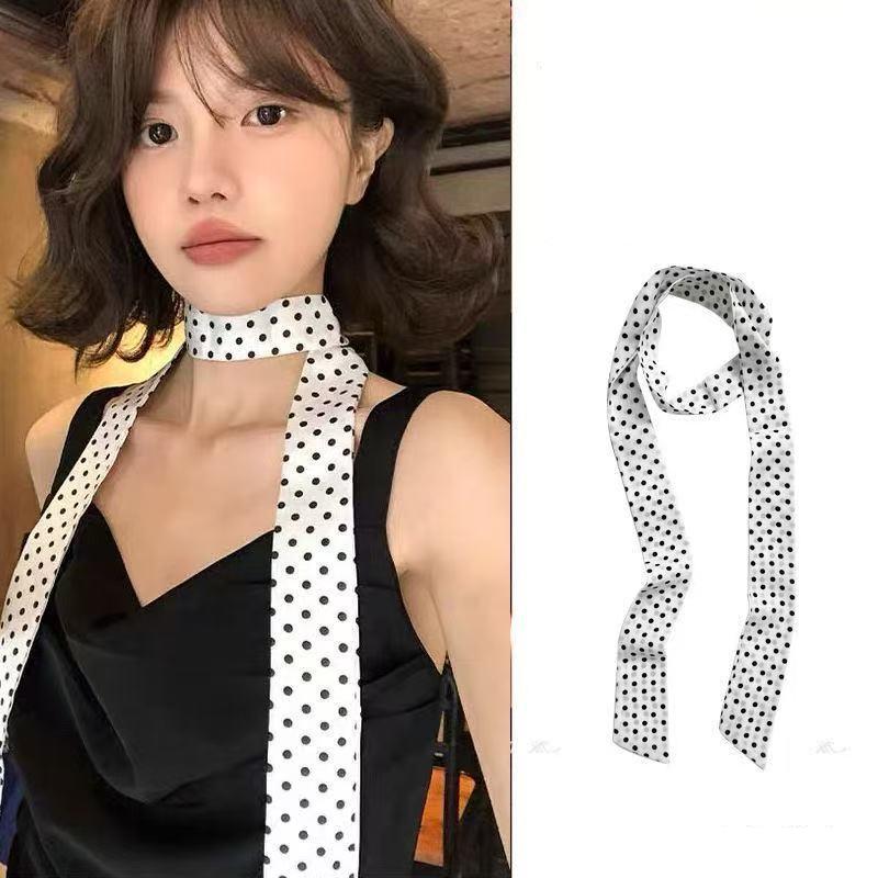 Модный шелковый шарф в горошек – обзор и цена Women'S Korean Accessories