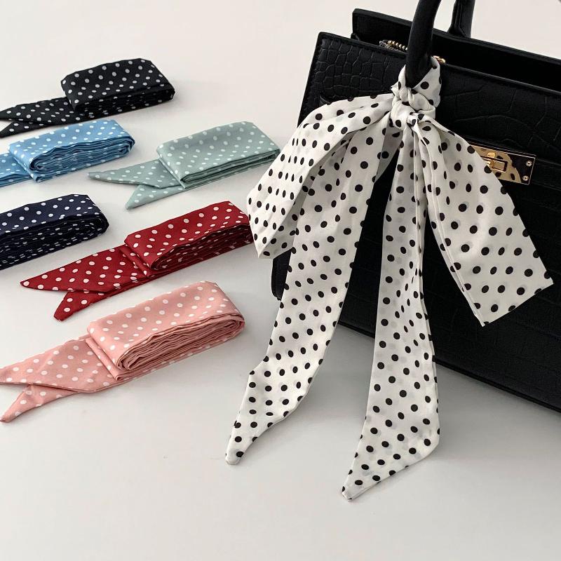 Модный шелковый шарф в горошек – обзор и цена Women'S Korean Accessories