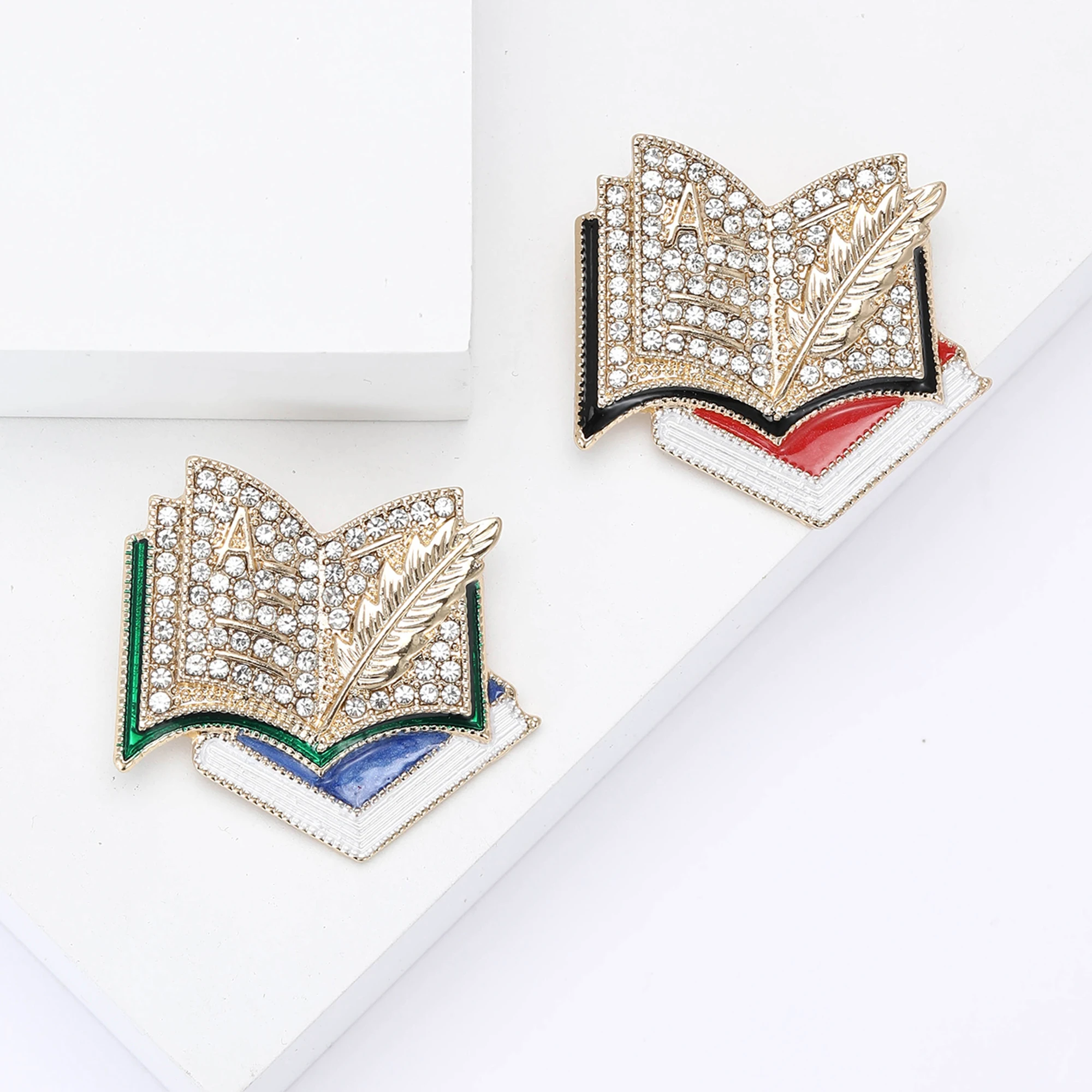 Модная брошь-книга со стразами – обзор и цена Women Accessories Drawing