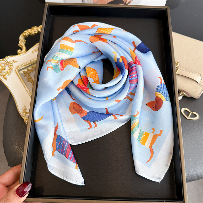 Модный шарф-бандана с принтом  – обзор и цена Silk Scarf Square