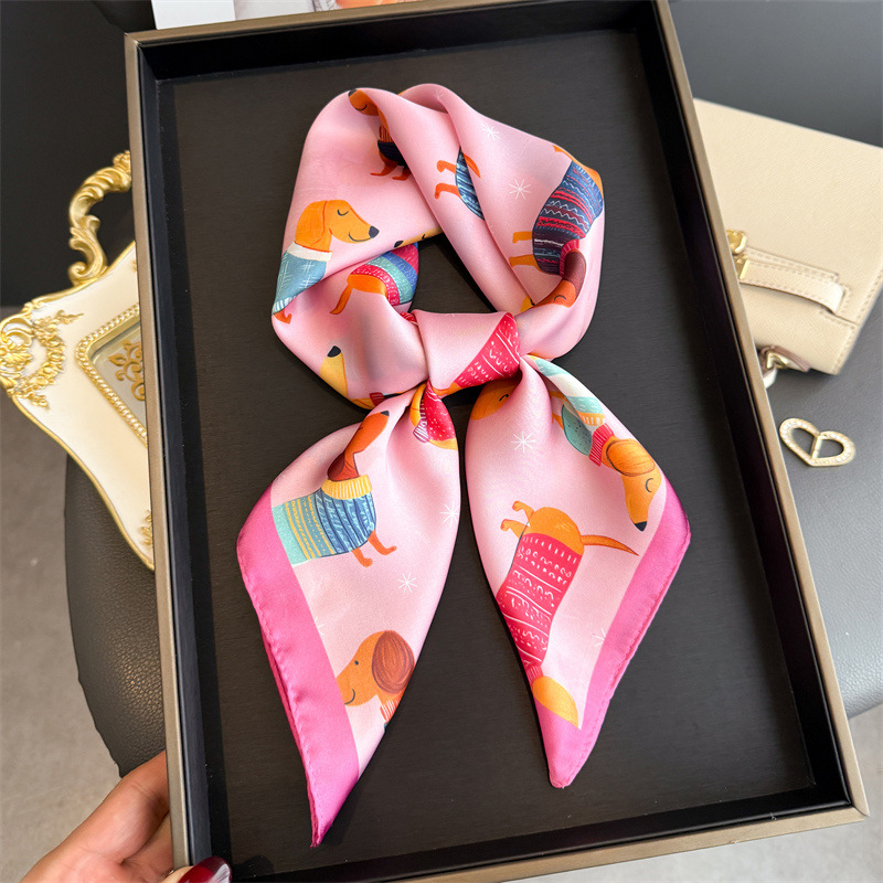 Модный шарф-бандана с принтом  – обзор и цена Silk Scarf Square