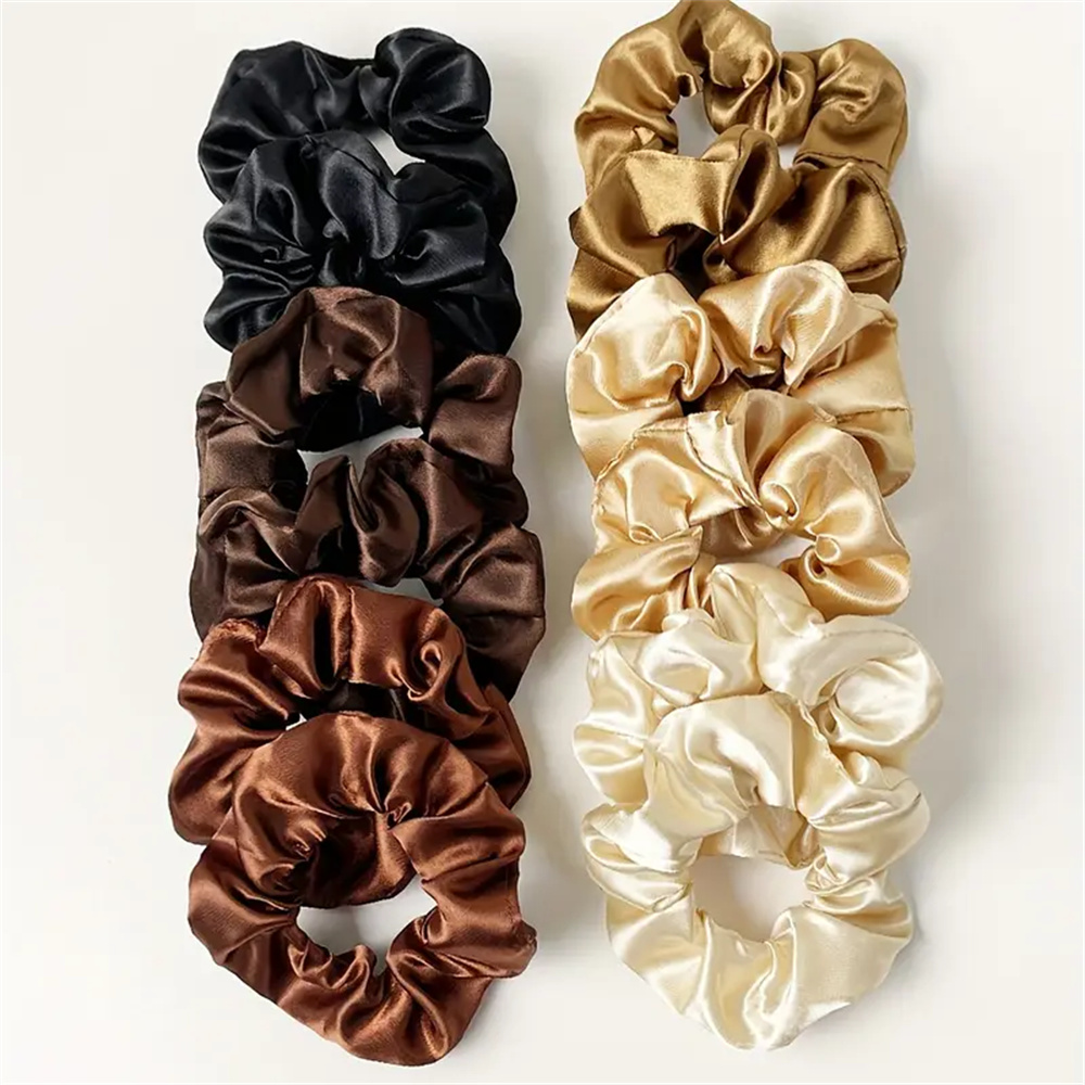 12 шт./компл. атласные резинки – обзор и цена Scrunchie Satin Set