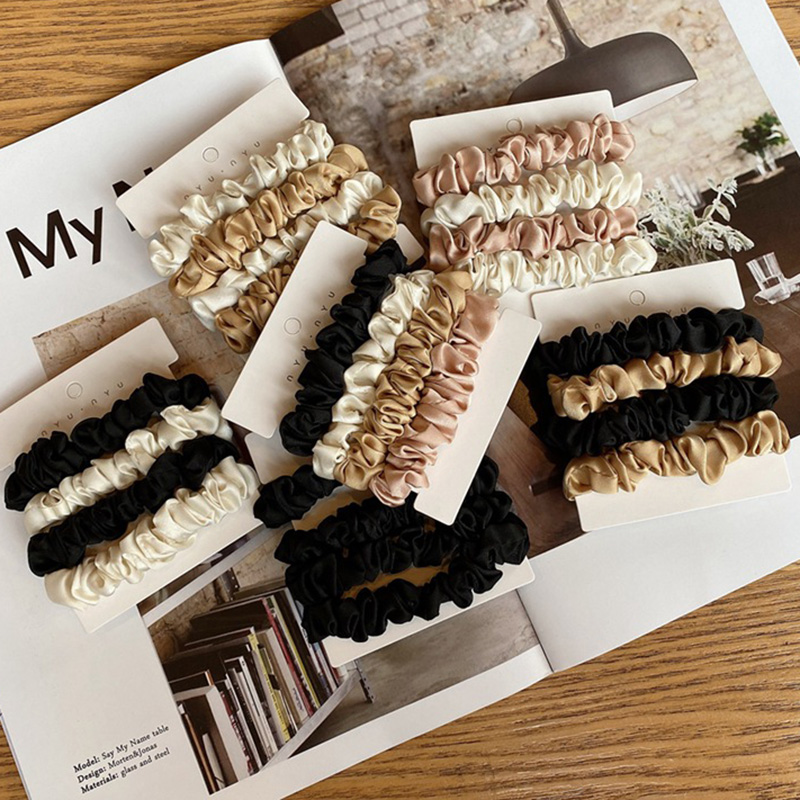 4 шт./компл., атласные шелковы – обзор и цена Scrunchie Satin Set