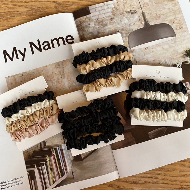 4 шт./компл., атласные шелковы – обзор и цена Scrunchie Satin Set